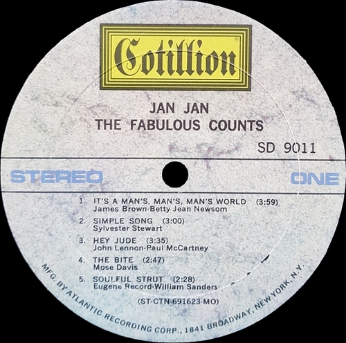 The Fabulous Counts : Album " Jan Jan " Cotillion Records SD 9011 [ US ]