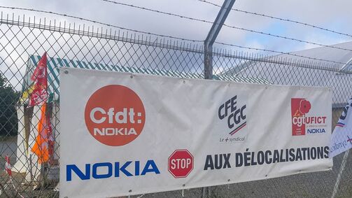 L'entreprise Nokia à Lannion (Côtes-d'Armor)