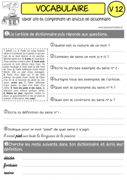 UNE ANNEE DE VOCABULAIRE "CLES EN MAIN" !