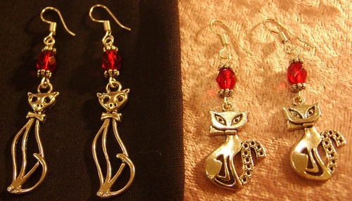 Boucles d'oreilles matous