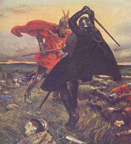 Combat final entre Arthur et Mordred
