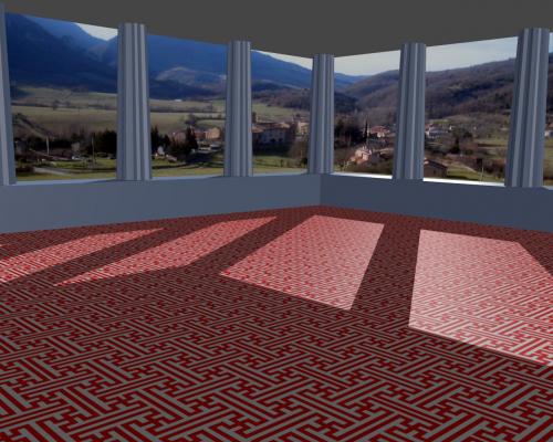 Motif chinois #2 utilisé sur un plancher