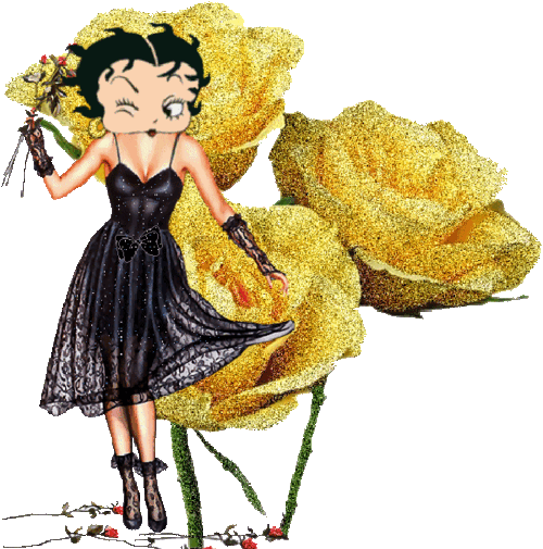 gif : betty boop fleurs roses | Betty boop, Personnages fantastiques, Gifs