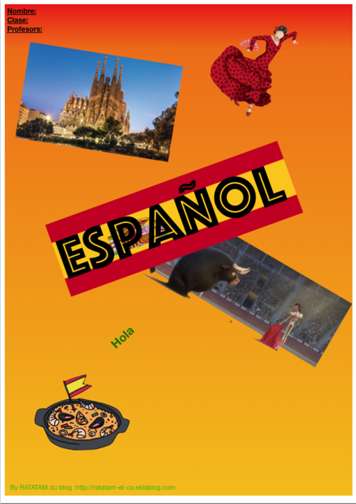 Couverture de cahier espagnol
