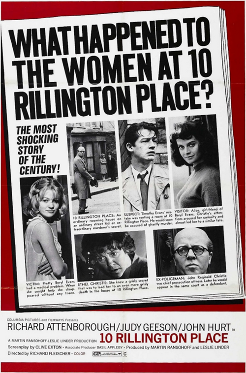 L’étrangleur de Rillington place, 10 Rillington place, Richard Fleischer, 1971.