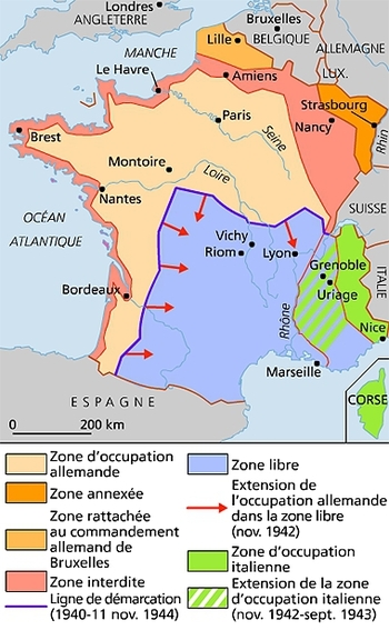 France sous vichy (carte)