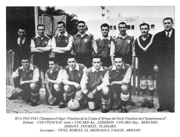 El Mehdaoui Hocine (futur Mouloudéen) avec le R.U.A