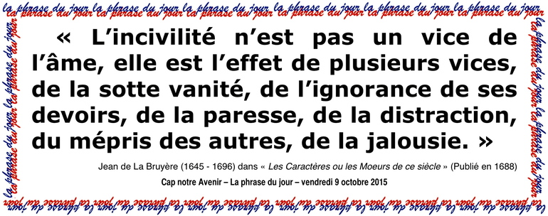 En trois lignes, l'idée du jour...