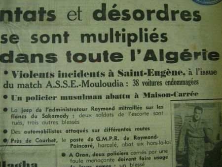 11 Mars1956 Les incidents après le match contre l'ASSE