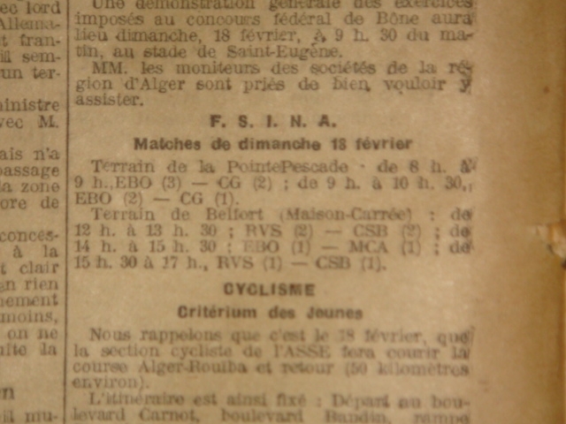 Dimanche 18.02.1923 EBO-MCA