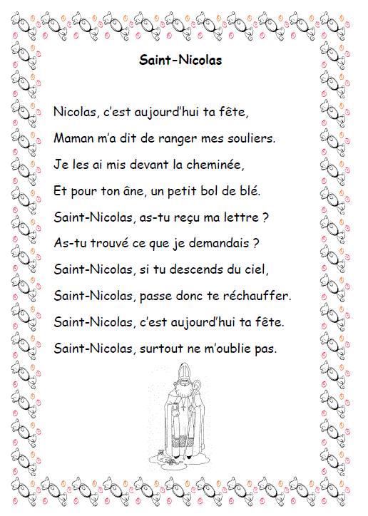 Autour de Saint-Nicolas - Le petit cartable de Sanleane