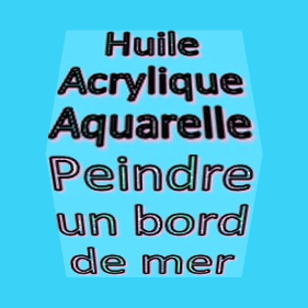 Dessin et peinture - vidéo : Comment peindre un bord de mer au couteau ? - acrylique, huile.