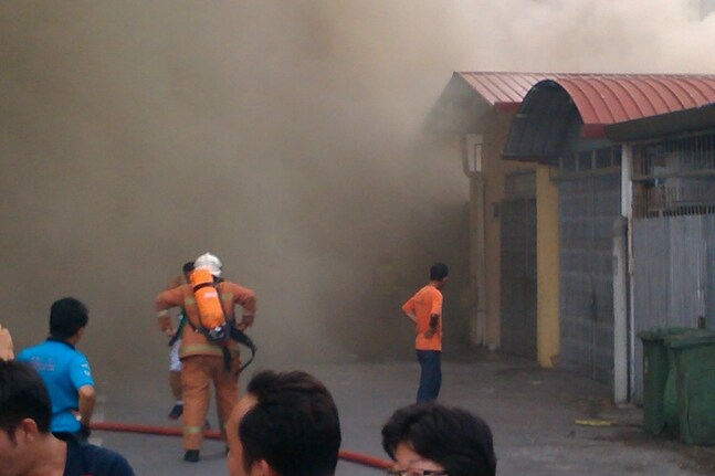 L'incendie de Kuching