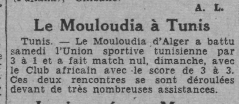 Samedi23 et Dimanche 24.9.1944 MCA à Tunis