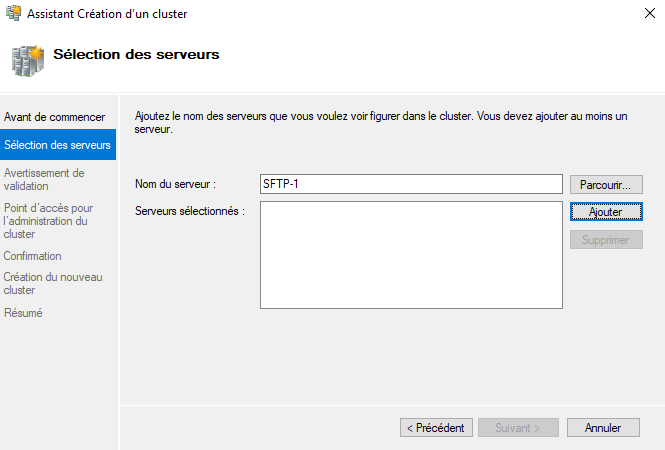 Configurer un serveur SFTP en failover sur Windows Serveur Core 2022