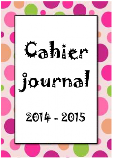 PAGES DE GARDE CAHIER JOURNAL