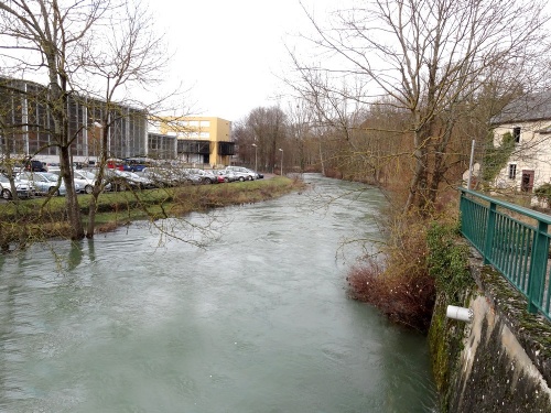 La crue de la Seine à Châtillon sur Seine, en janvier 2012