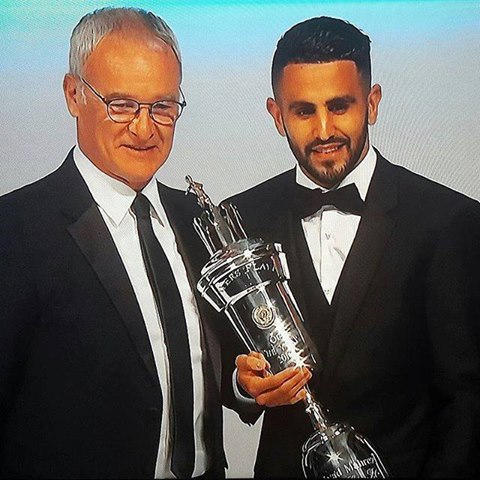 Dimanche 24.4.2016 Mahrez meeilleur joueur de la premier league