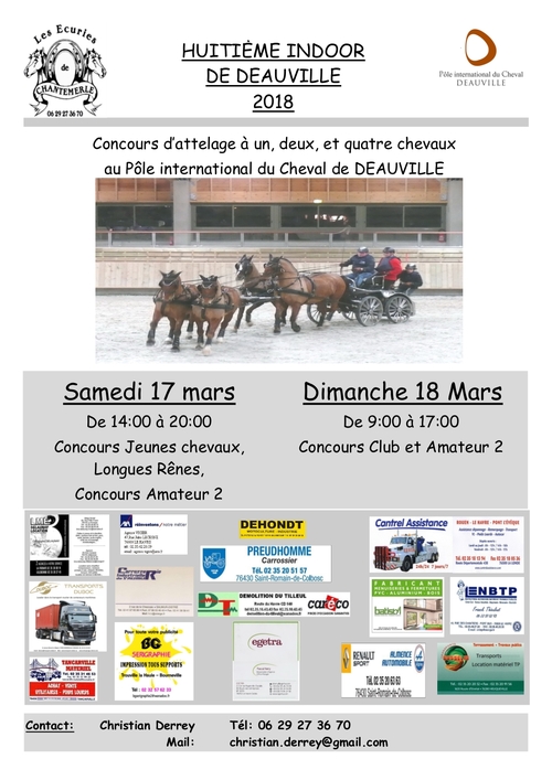 Avis: 8ème Indoor de Deauville 17 et 18 Mars 2018