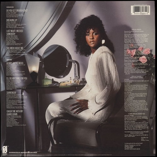 1986 : Shirley Jones : Album " Always In The Mood " Philadelphia International Records ST 53031 [ US ]
