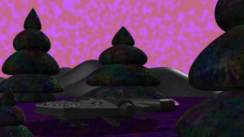 Le Faucon Millénium atterri sur une planète