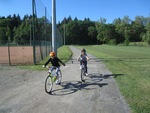 Séance de vélo (tendre le bras)