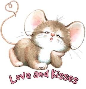 gif souris love and kisses