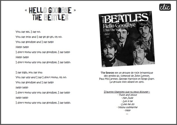 "Hello Goodbye" - The Beatles