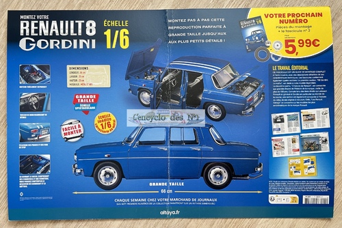 N° 1 Construisez votre Renault 8 Gordini - Lancement 