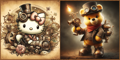 Kitty et Winnie Steampunk