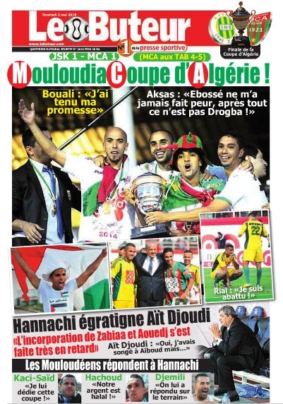 jeudi 01.05.2014 à Blida Finale MCA-JSK 1-1 (5-4 aux tirs au but)