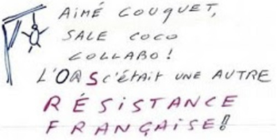 A  Béziers le 1er Novembre 2015 le maire Robert Ménard va s’incliner devant la stèle de la honte...  Pendant ce temps des Républicains reçoivent des lettres de mort… 