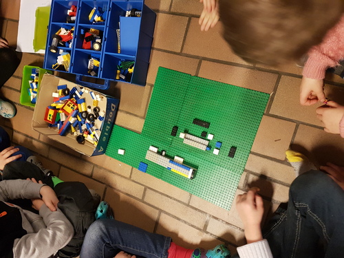 La maquette de la ferme en Lego