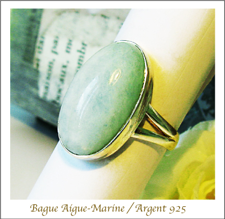 Bague Aigue-Marine / Argent 925 Talle 