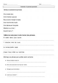 grammaire cycle 2