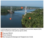 Le pont sur l'Oyapock entre la Guyane et le Brésil