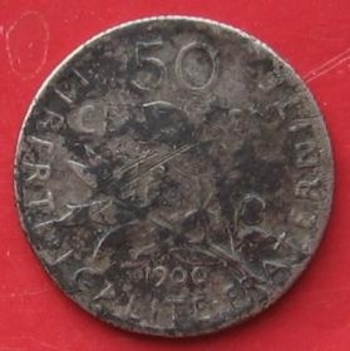 50 centimes semeuse 1900 revers