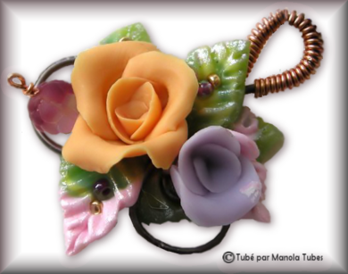 Tube fleur en porcelaine 2988