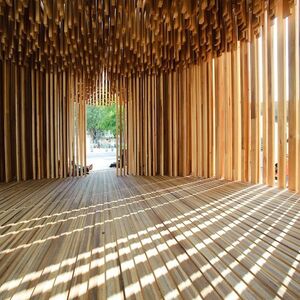 'sclera' American Tulipwood Pavilion by David Adjaye 2008
