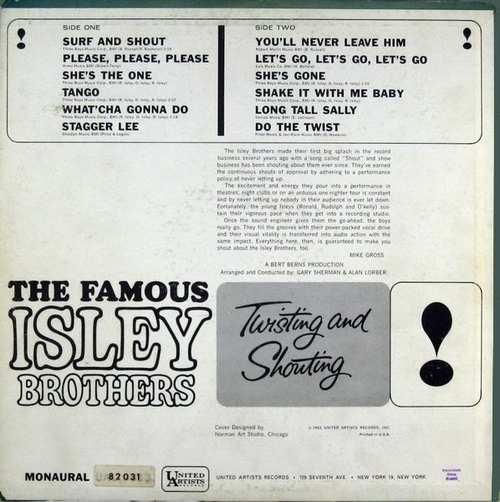 The Isley Brothers : Album " Twisting & Shouting " United Artists Records UAL 3313 [ US ]