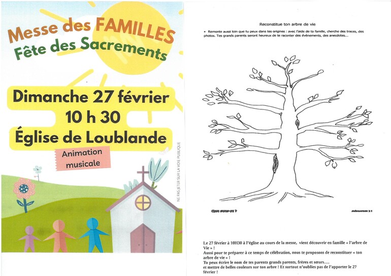 Messe des familles "l'arbre de vie" 27 février