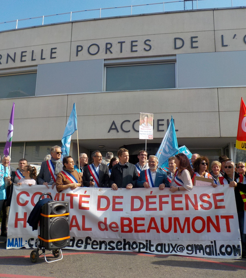 Le Parisien tire : "Forte mobilisation contre la réorganisation de l’hôpital de Beaumont-sur-Oise"