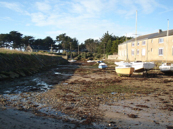 LE PETIT PORT DE LERAT A MAREE BASSE EN HIVER