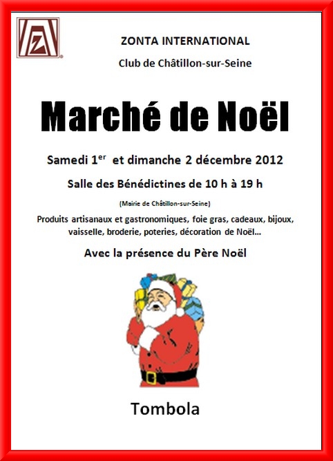 Le marché de Noël 2012 du Zonta-Club de Châtillon sur Seine
