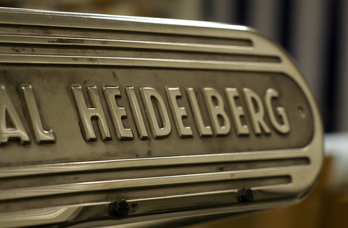 presse typographique - platine typo heidelberg