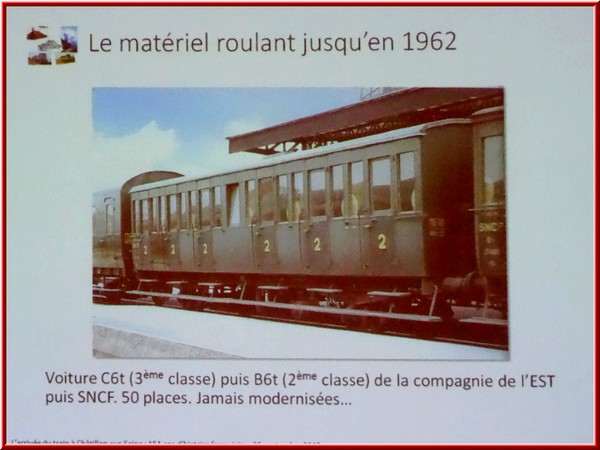 Une conférence fort intéressante sur l'arrivée du train à Châtillon sur Seine