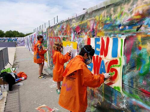 atelier graff ouvert a tous par groupe de 4 jeunes chaque heure et durant le contest Gruissan (34) trott en mai 2015