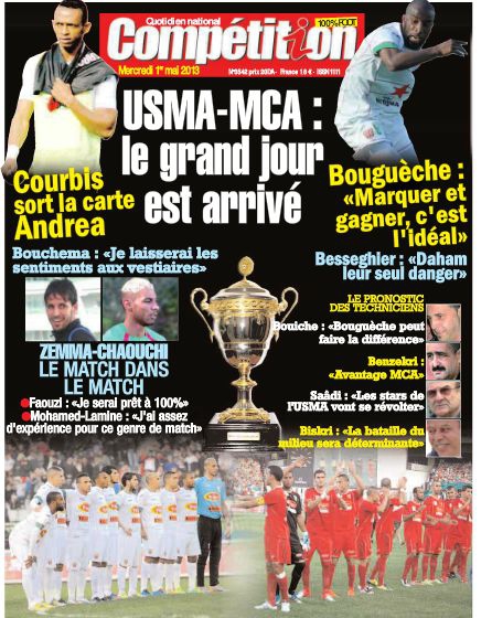 Mercredi 01 mai 2013 Finale Coupe MCA-USMA