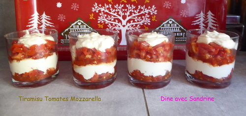 Des Tiramisu Tomates et Mozzarella