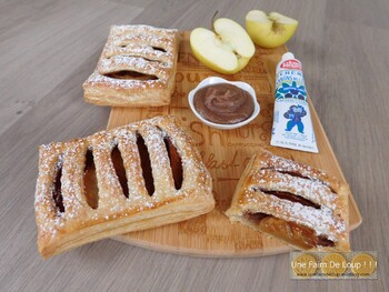 Jalousies aux pommes et crème de marrons 